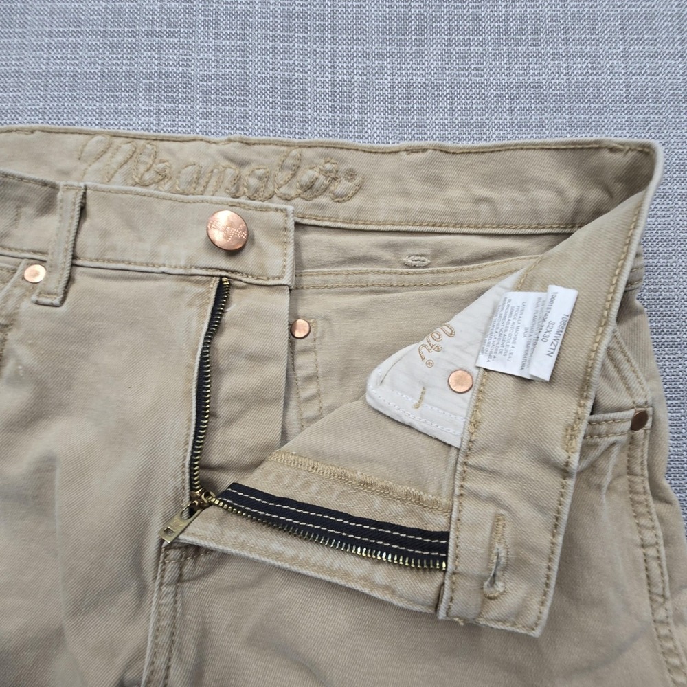 Wrangler Jeans Mens 34x27 Beige Slim Straight Stretch Denim 1088MWZTN Pants - Picture 6 of 13